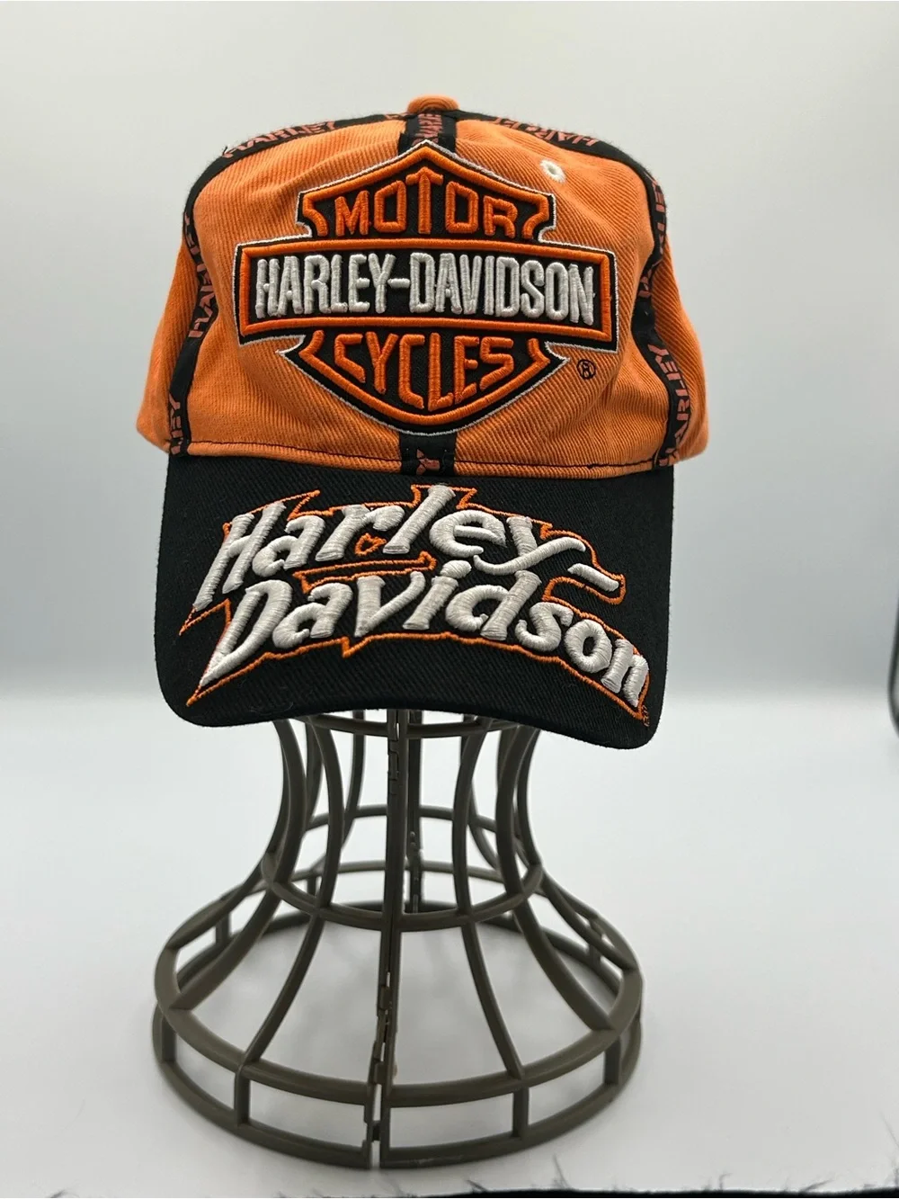 Harley-Davidson Orange and Black Logo Cap